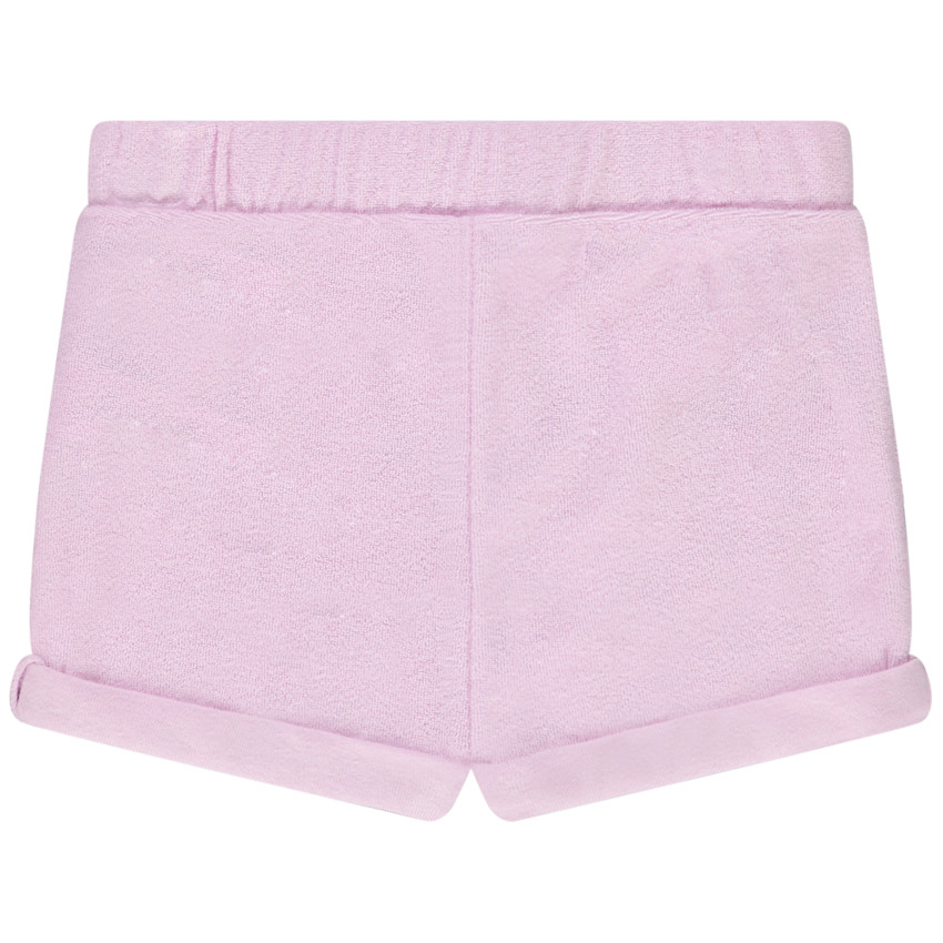 Short en éponge avec poches volantées pour bébé fille 