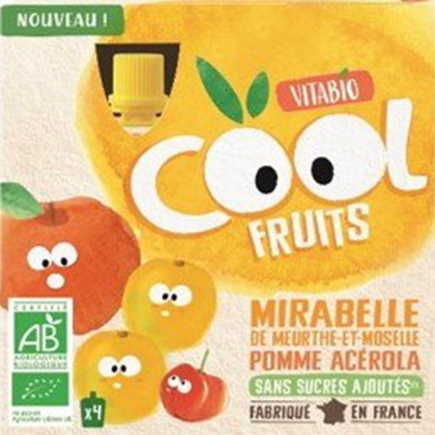 Gourdes sucrées Cool Fruits de Mirabelle et Pomme  