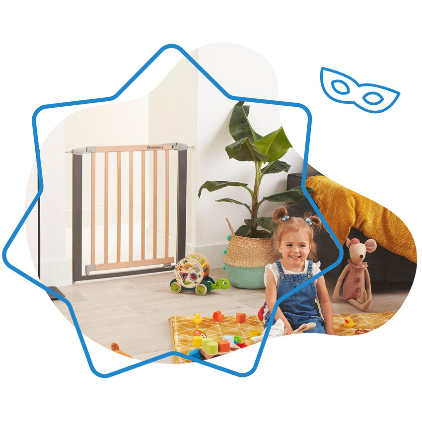 Barrière à pression Safe & Lock - Bois/Métal 