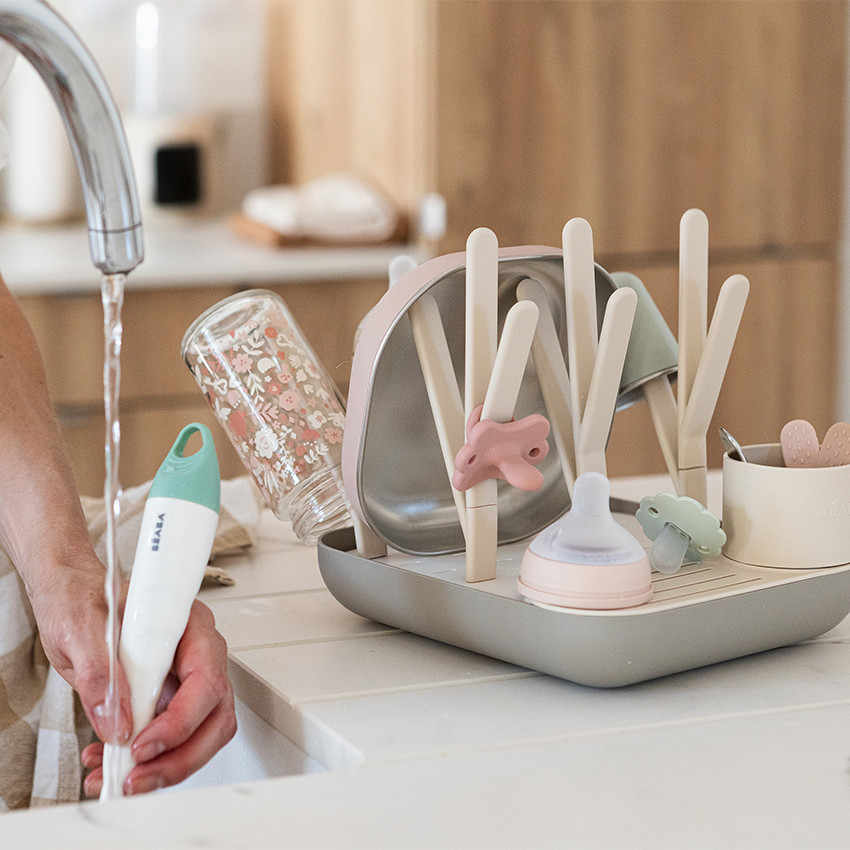 Égouttoir à biberons modulable Forêt terre d'argile - Beige (Beaba) - Image 2