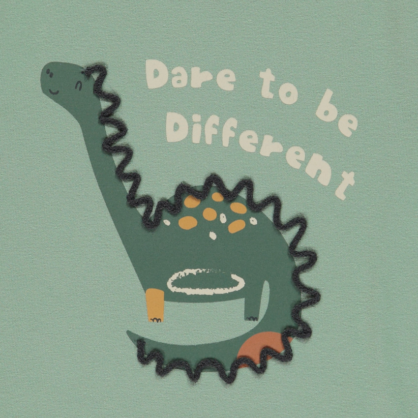 T-shirt manches longues print dino en cording pour bébé garçon 