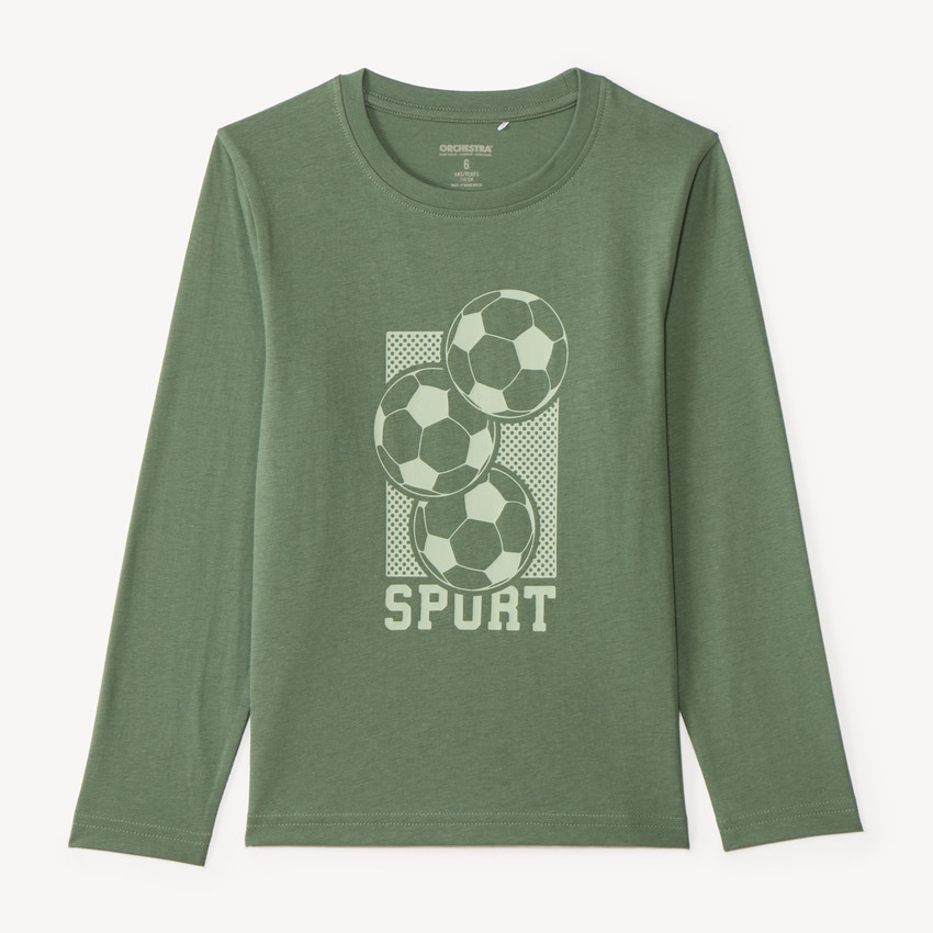T-shirt manches longues print sport pour garçon