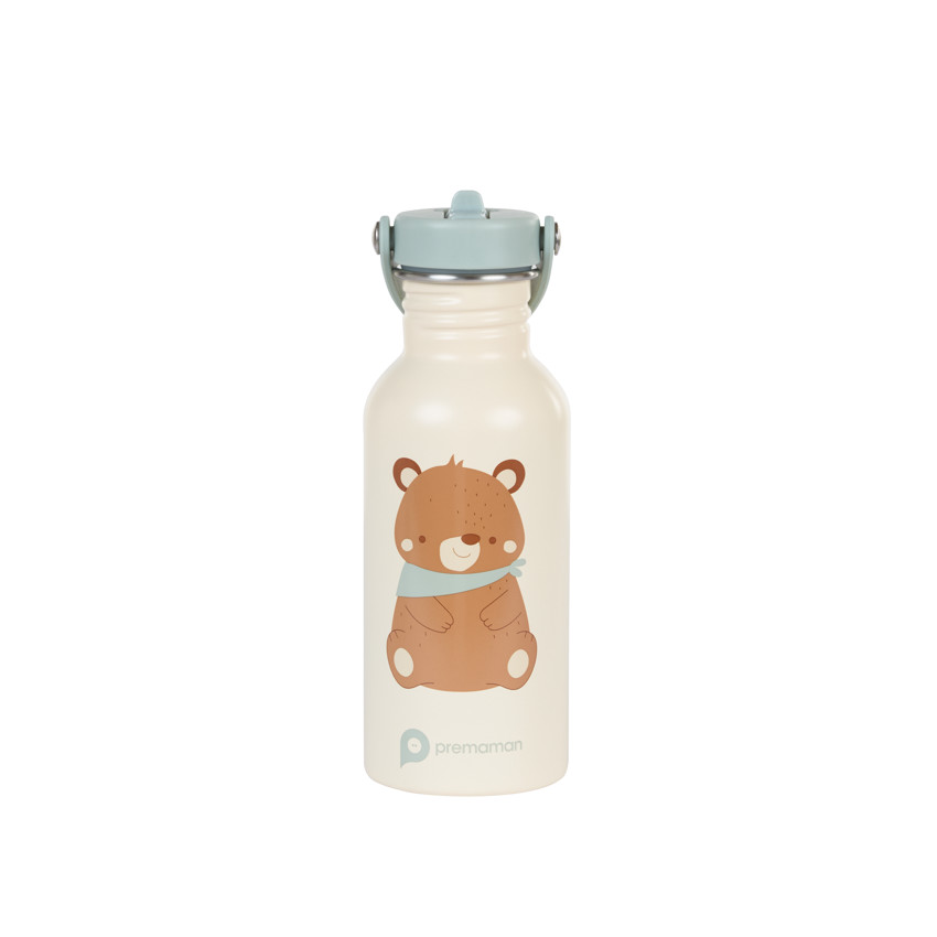 Gourde en Inox avec paille Roi des Forêts - 500 ml 