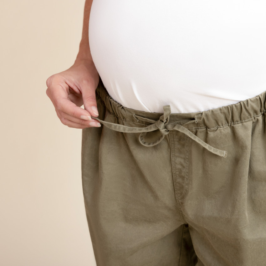 Pantalon fluide à taille élastiquée pour femme 