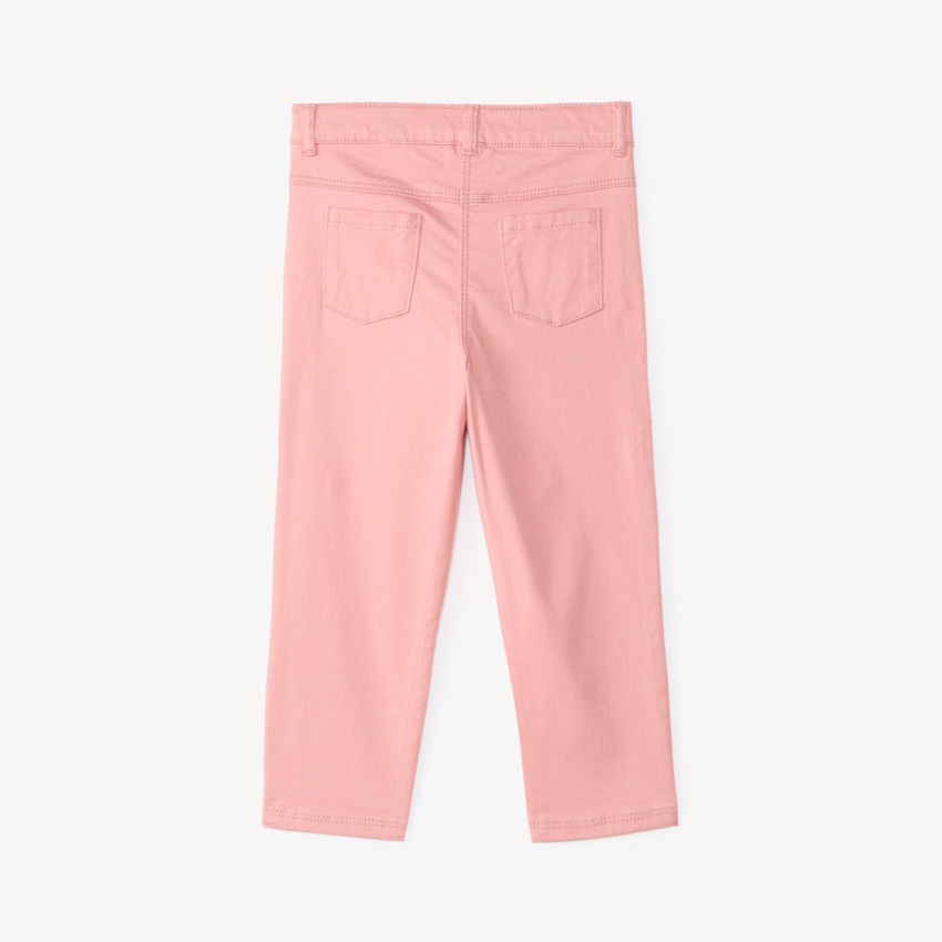 Pantalon slim bébé fille en twill uni 