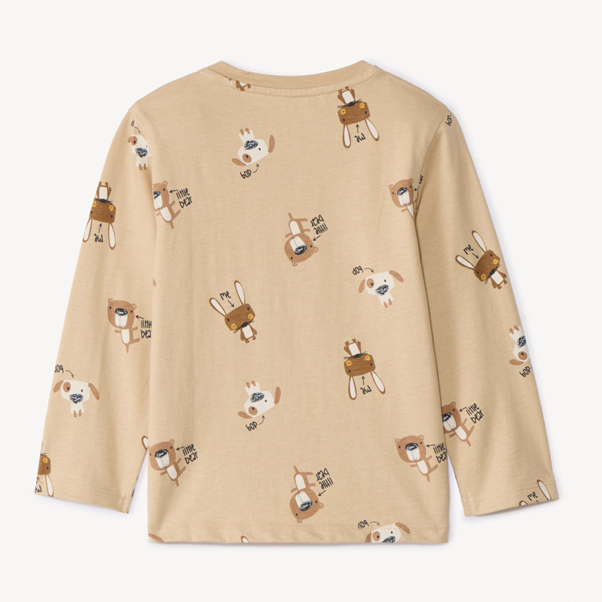 T-shirt manches longues imprimé fantaisie pour bébé garçon 