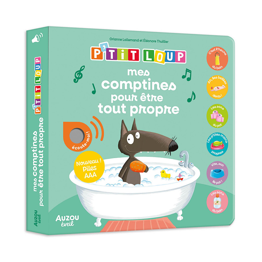 Livre sonore "P'tit Loup - Mes comptines pour être tout propre" 