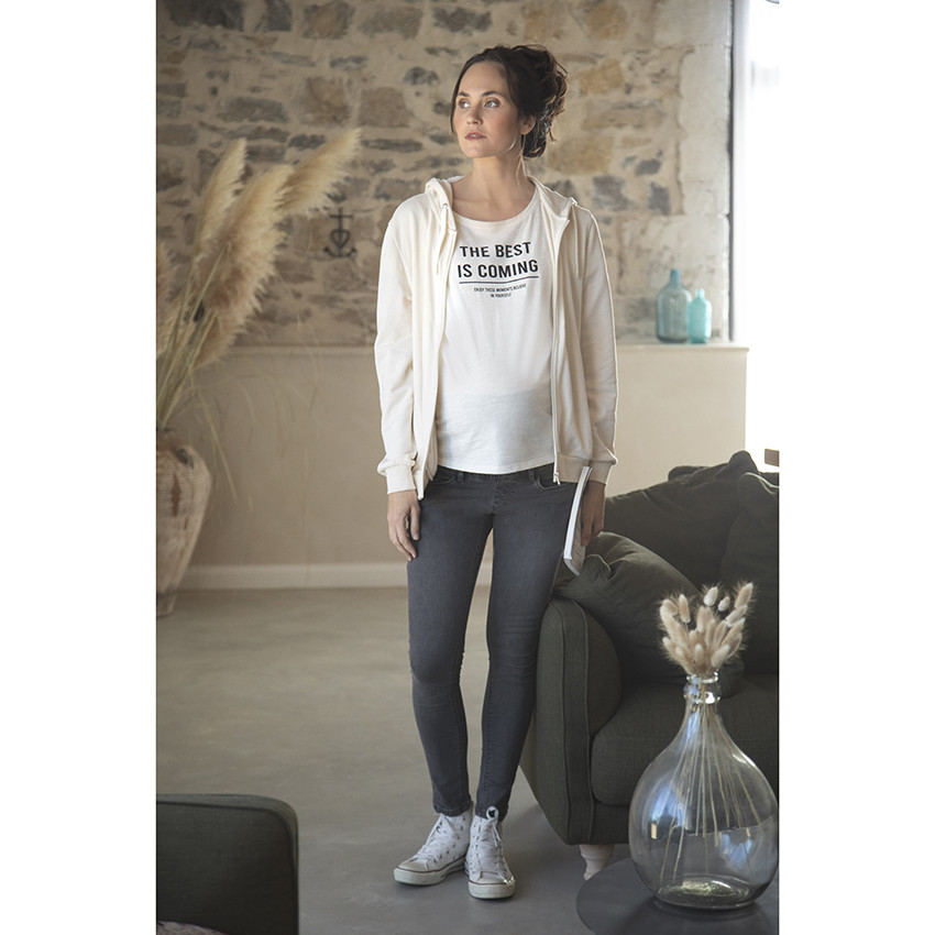 T-shirt de grossesse à manches courtes avec print 