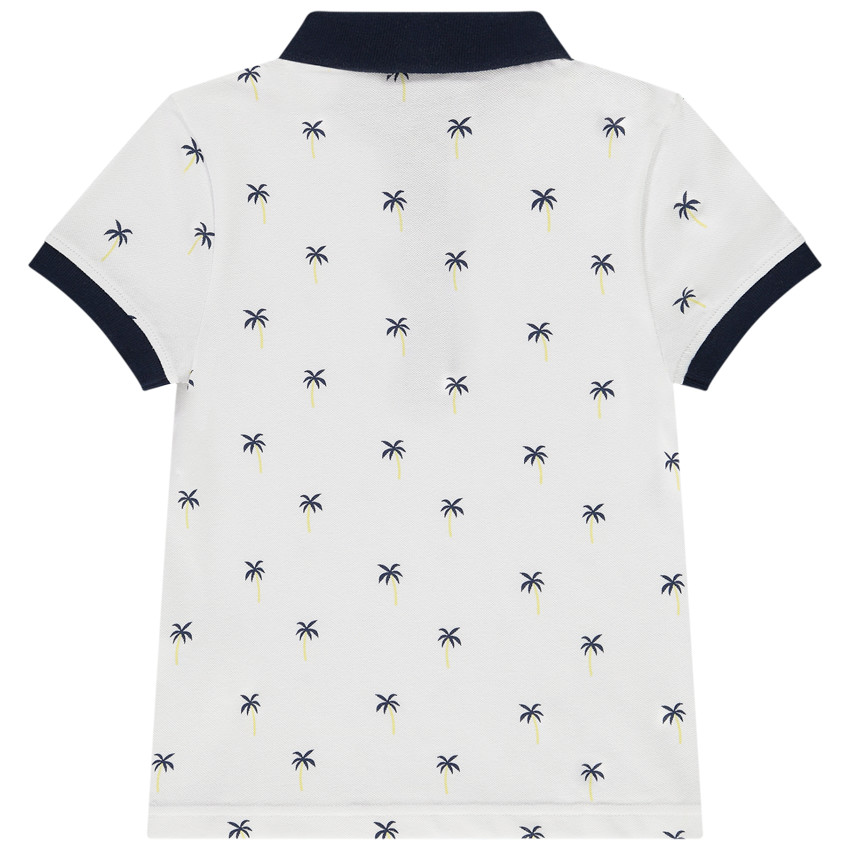 Polo manches courtes imprimé palmiers pour garçon 