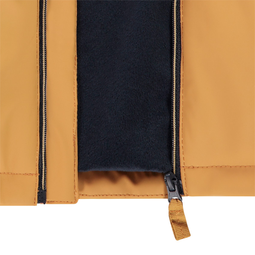 Parka gomme doublée velours à capuche ludique pour bébé garçon 