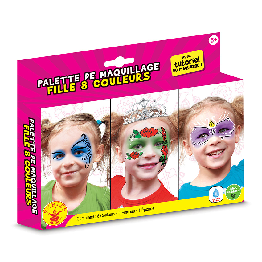Palette de maquillage fille 8 fards et 1 pinceau  