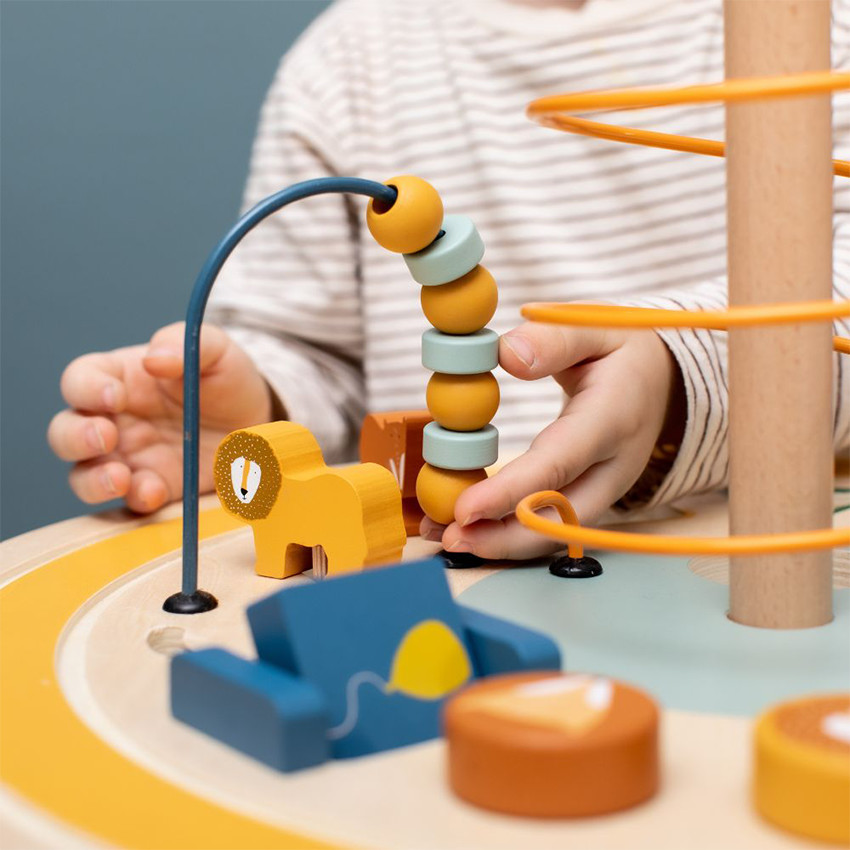 Table d'activités en bois animaux 