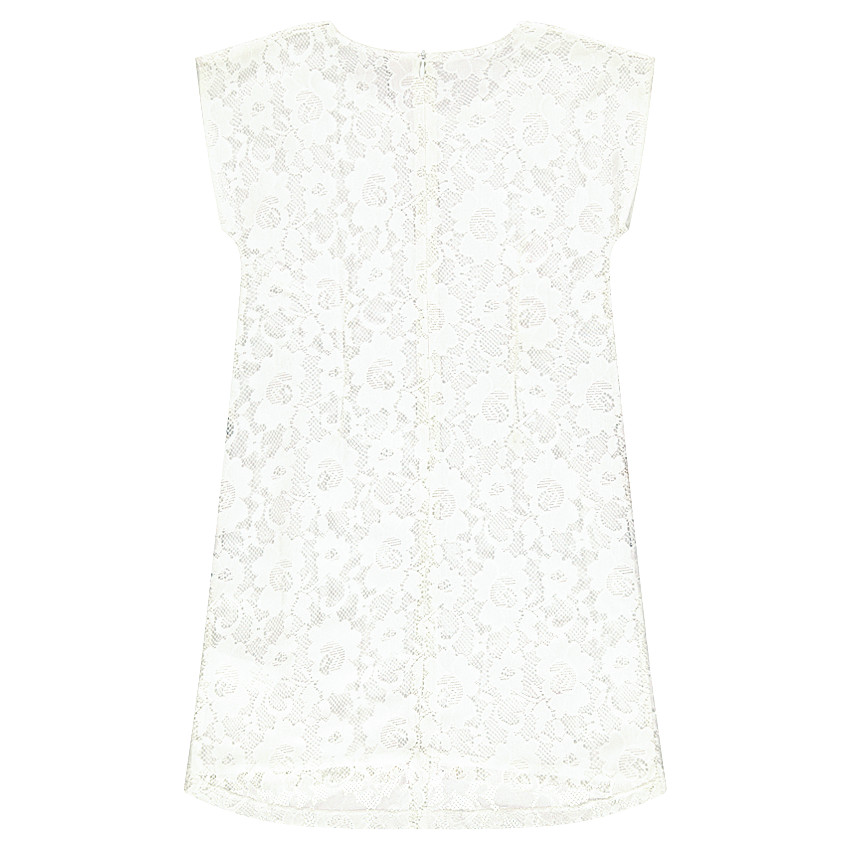 Junior - Robe en voile et dentelle fleurie 