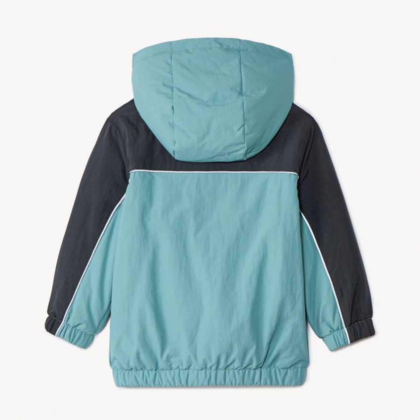 Coupe-vent en toile à capuche effet colorblock pour garçon  