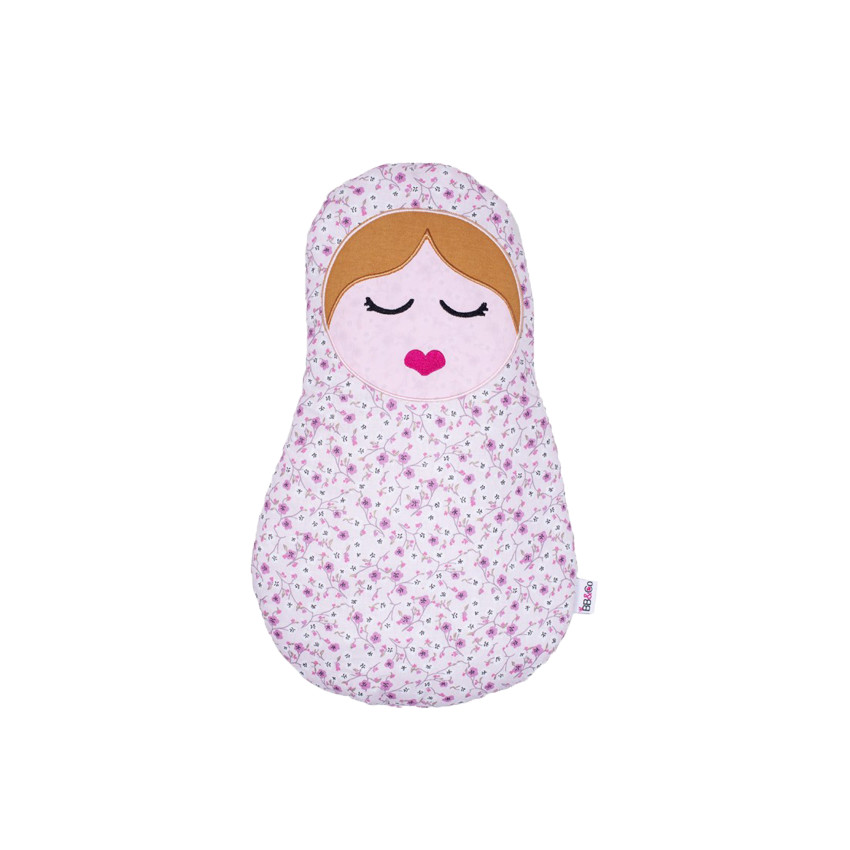 Coussin décoratif en forme de poupée russe Liberty - Rose 