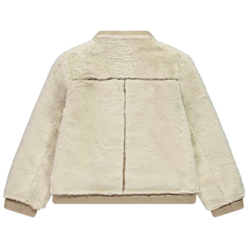 Perfecto en fausse fourrure contrecollée suédine pour fille 