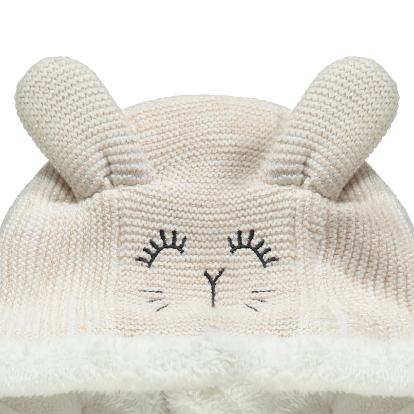 Veste en tricot tricolore doublée sherpa 