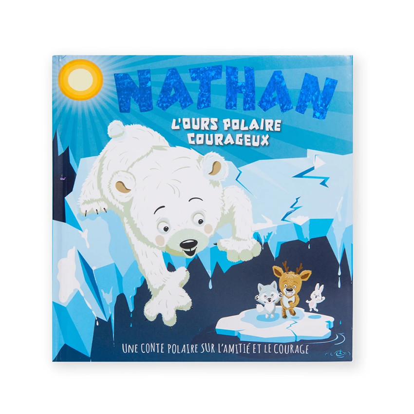 Livre personnalisé Nathan l'ours polaire courageux 