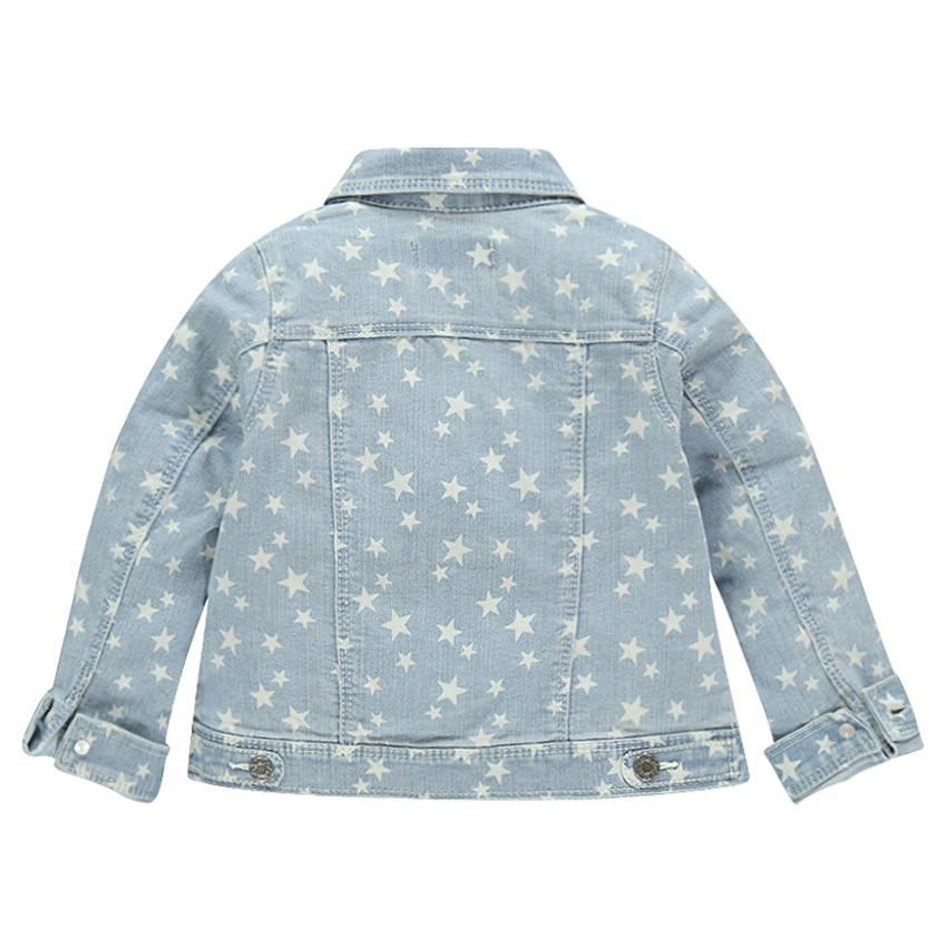 Veste en jeans imprimée étoiles 