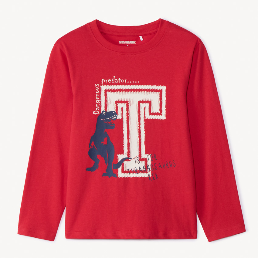 T-shirt manches longues print fantaisie pour garçon