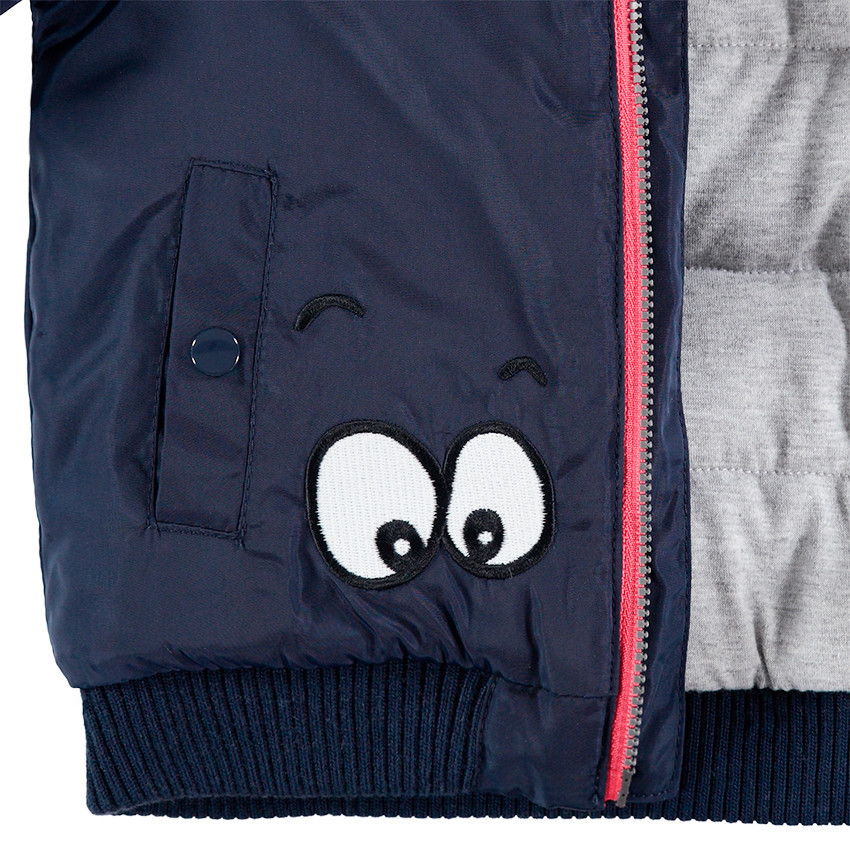 Blouson esprit bomber avec poches et capuche imprimée amovible 