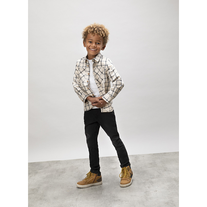 Chemise manches longues à carreaux pour enfant garçon 