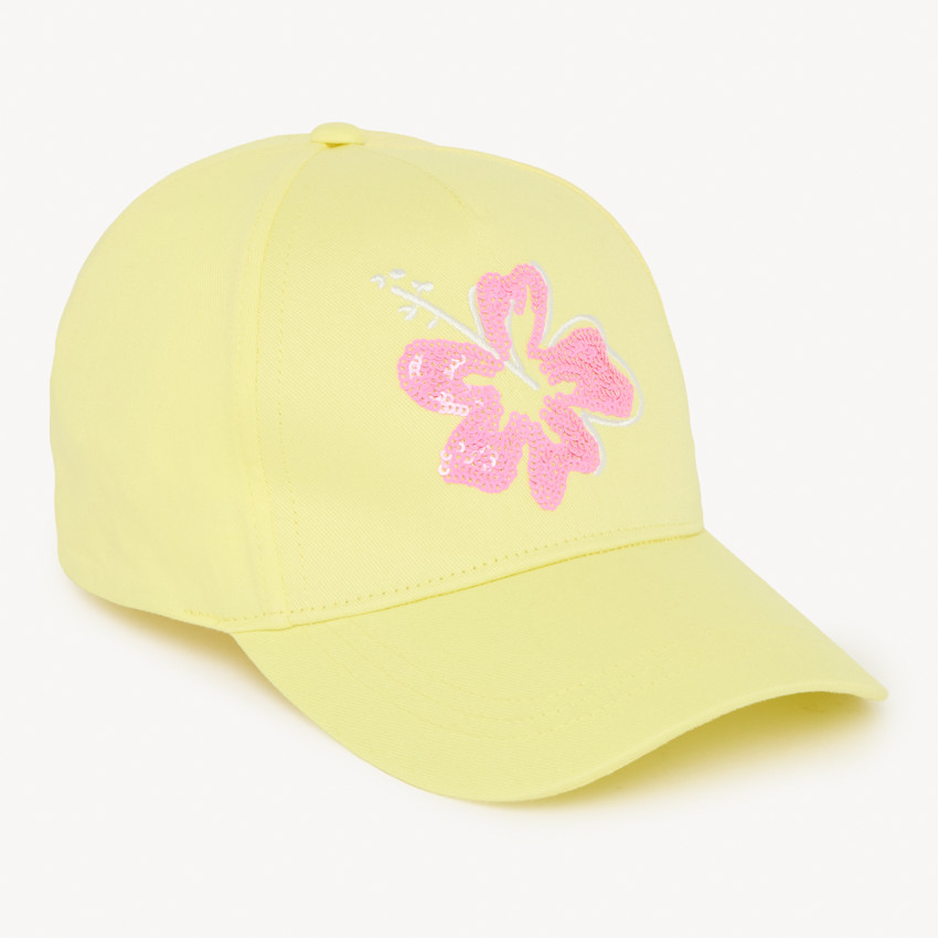 Casquette à motif hibiscus en sequins pour fille
