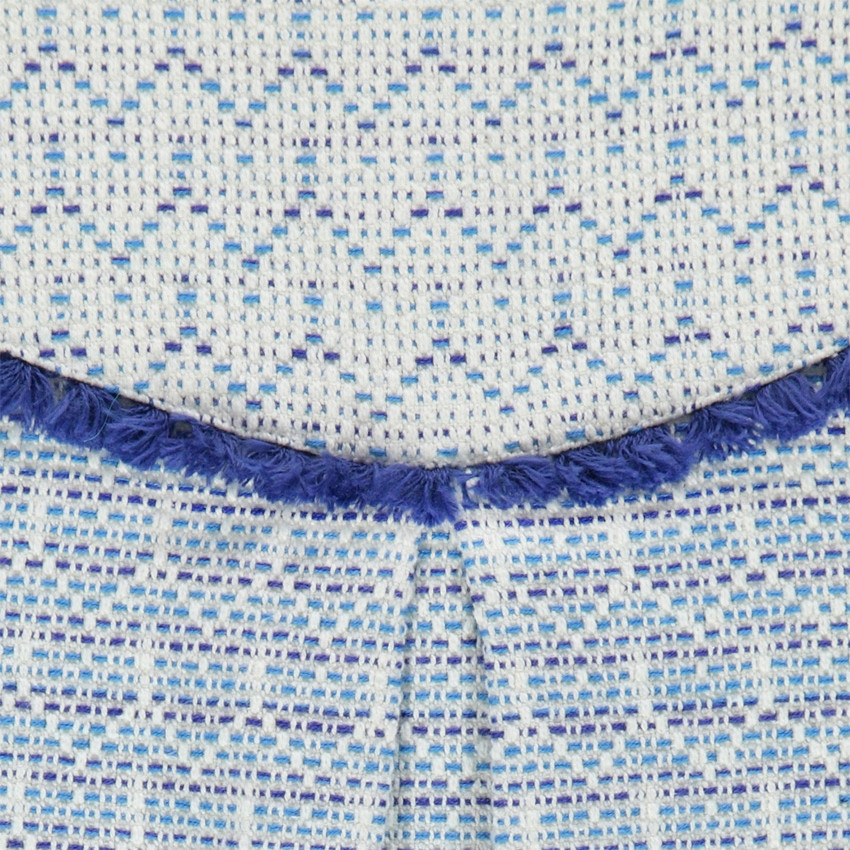 Robe imprimée en jacquard avec franges fantaisie 