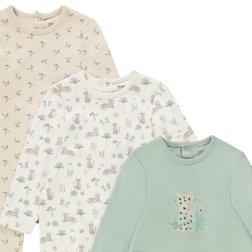 Lot de 3 dors-bien léopard pour bébé avec ouvertures différentes selon l'âge 