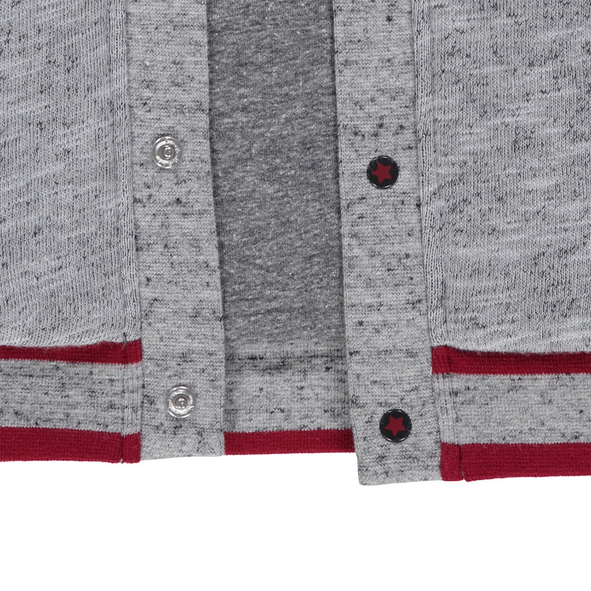 Teddy en molleton aspect neps avec inscription bordée 