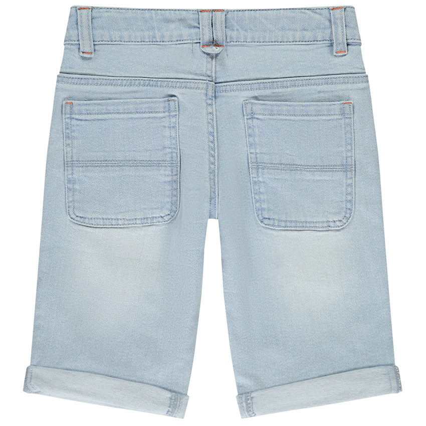 Bermuda en jean effets used et délavé pour garçon 