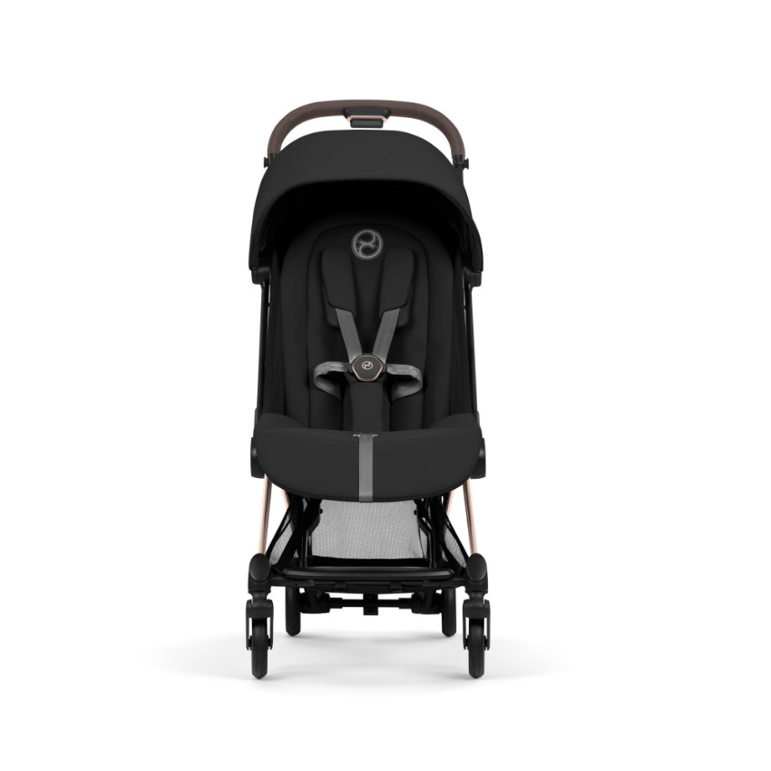 Poussette ultra-compacte Coya 2026 + Nacelle Lux - Rosegold / Sepia Black 