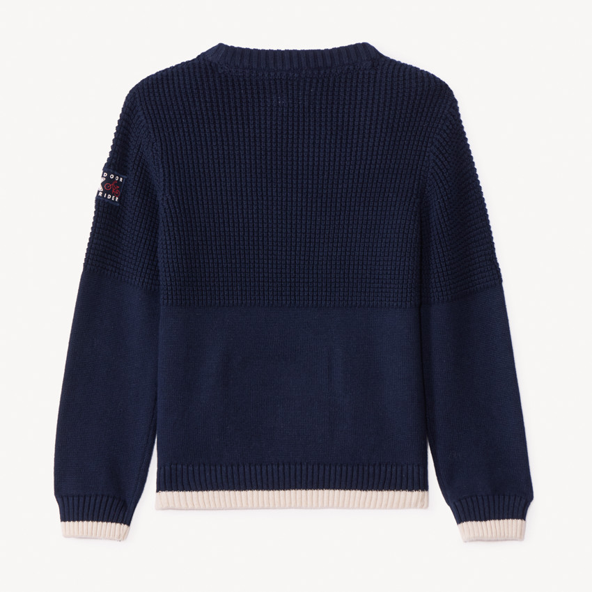 Pull en tricot fantaisie uni pour garçon 