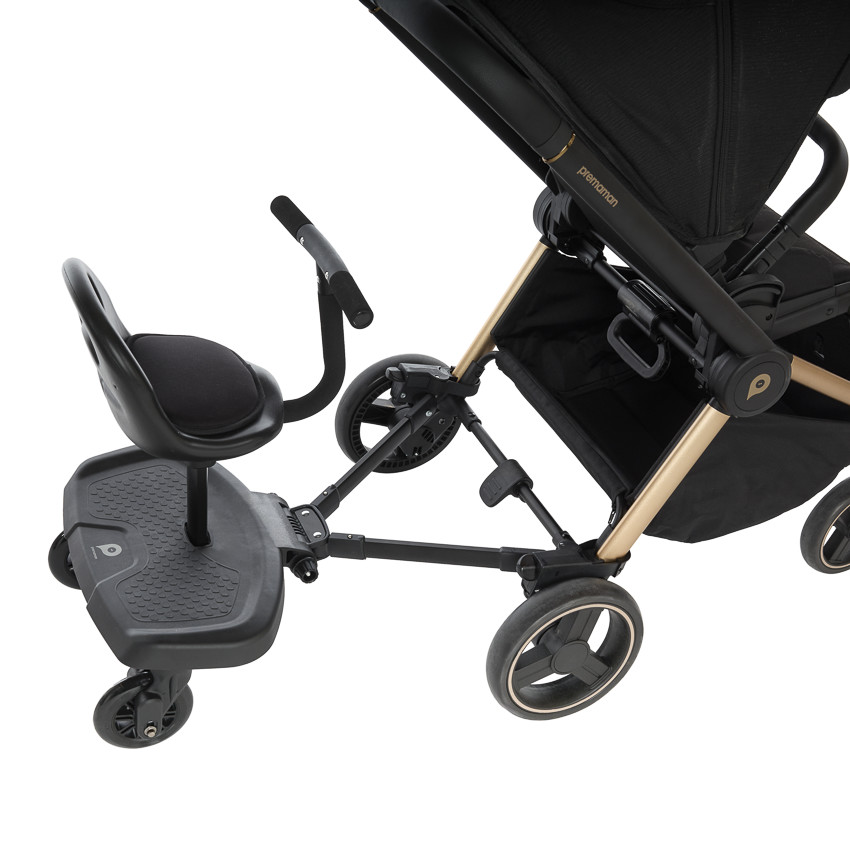 Planche à roulettes avec assise Tony pour poussette noir