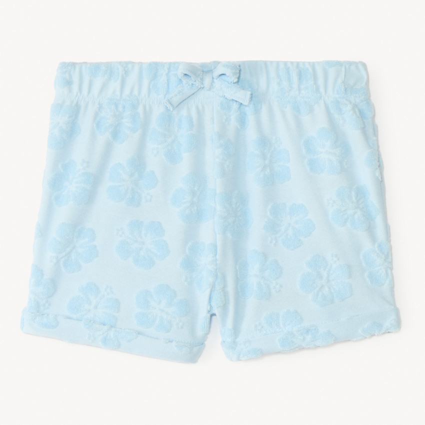 Short en maille éponge avec motifs fantaisie en relief pour bébé fille