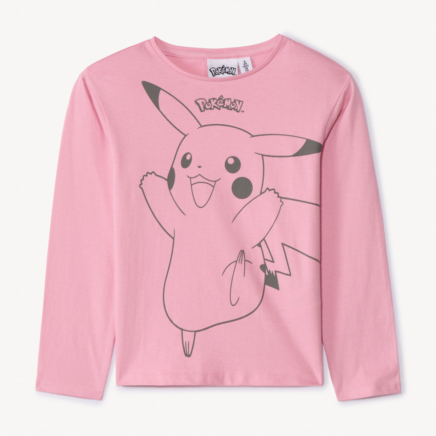 T-shirt manches longues Pikachu Pokémon pour fille