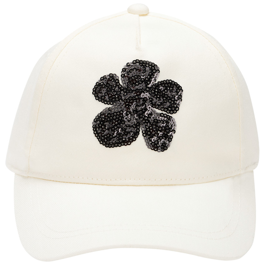 Casquette à motif Hibiscus en sequins pour fille 