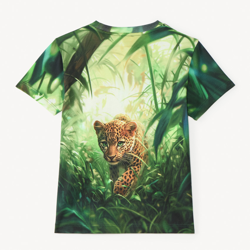 T-shirt manches courtes photoprinté léopard pour garçon 