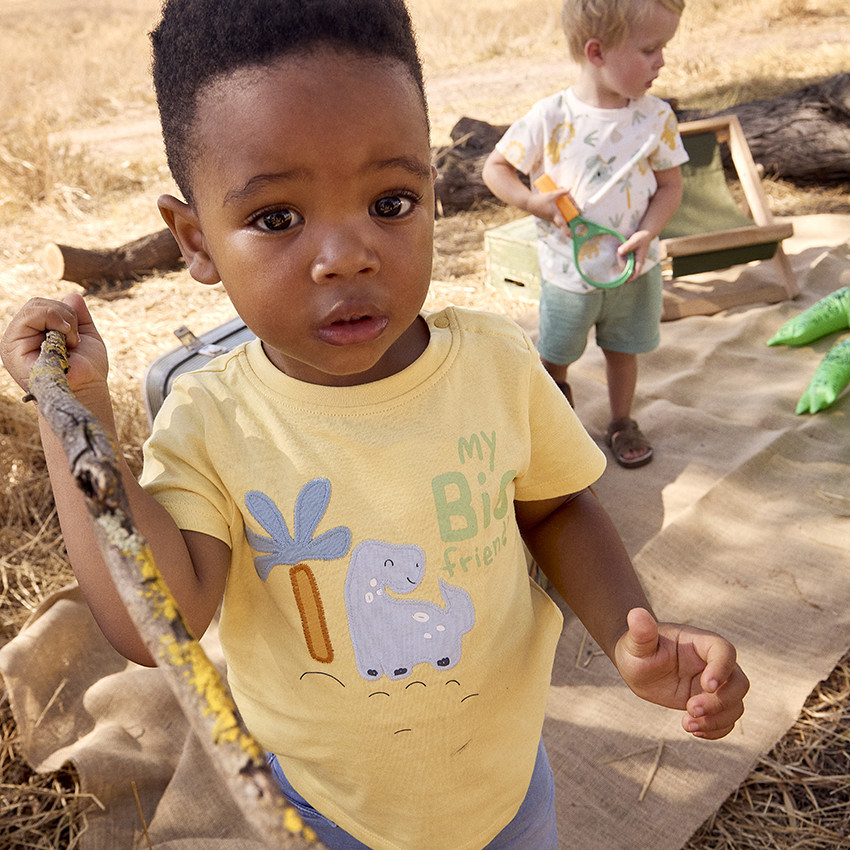 T-shirt manches courtes fantaisie dinosaure pour bébé garçon 