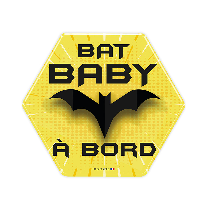 Adhésif de voiture bébé à bord Bat Baby