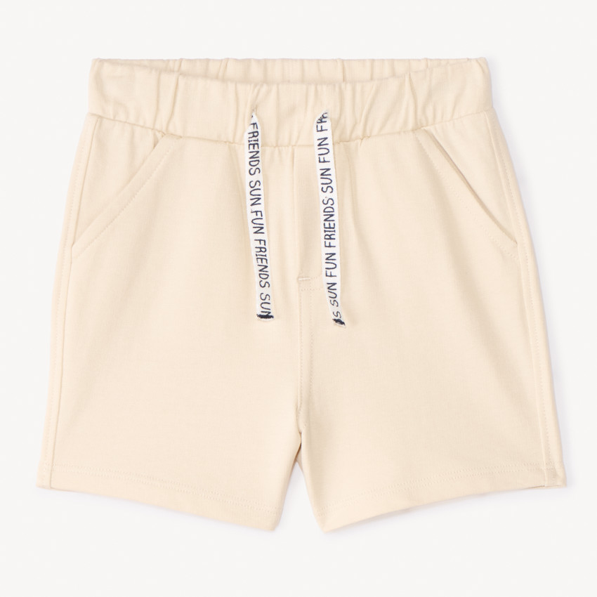 Bermuda en molleton uni pour bébé garçon 