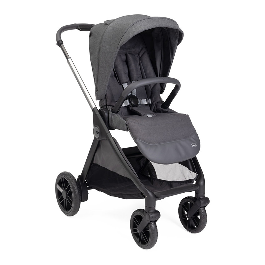 Poussette Trio Bellagio Recline Black Satin - Gris (Chicco) - Image 5