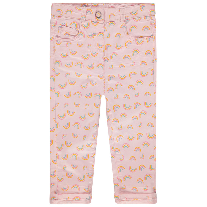Pantalon slim imprimé arcs-en-ciel all-over 