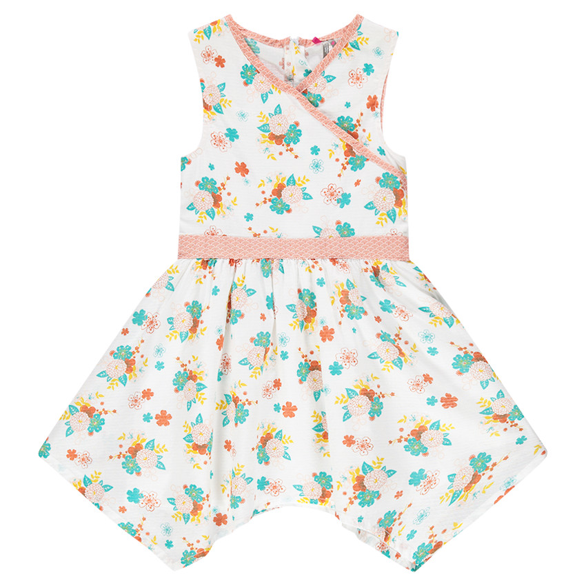 Robe fleurie en voile de coton 