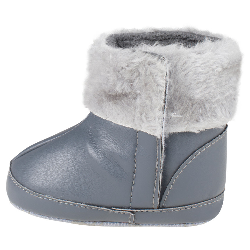 Demies bottes avec fausse fourrure au col 