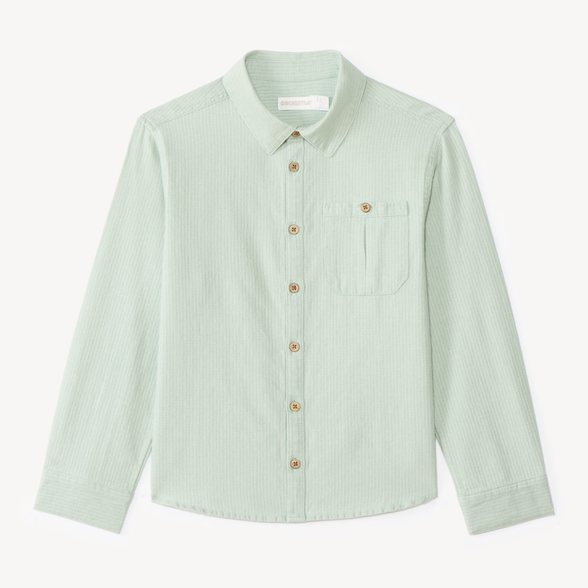 Chemise manches longues côtelée garçon 