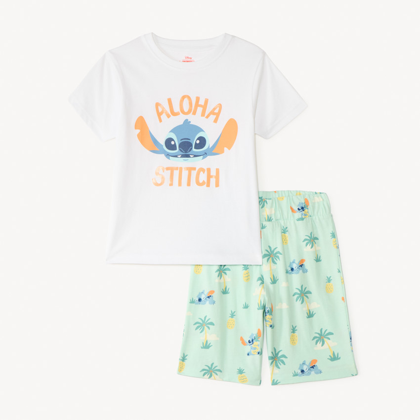Set de pyjama court 2 pièces t-shirt + short Stitch Disney pour garçon