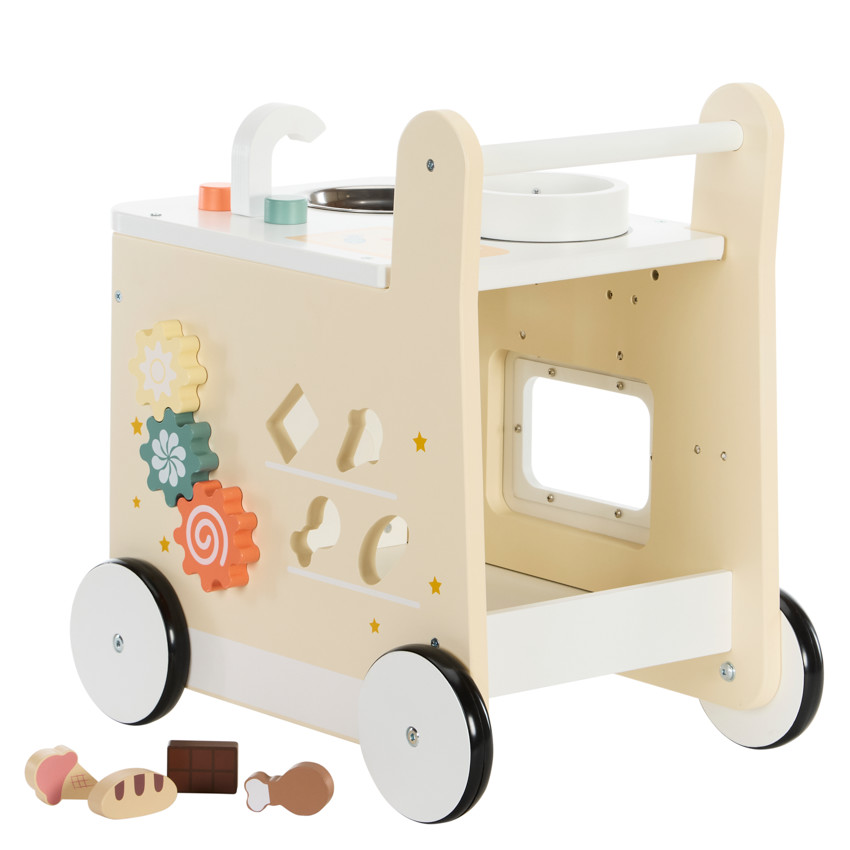 Chariot de marche en bois Cuisiner & Recycler 