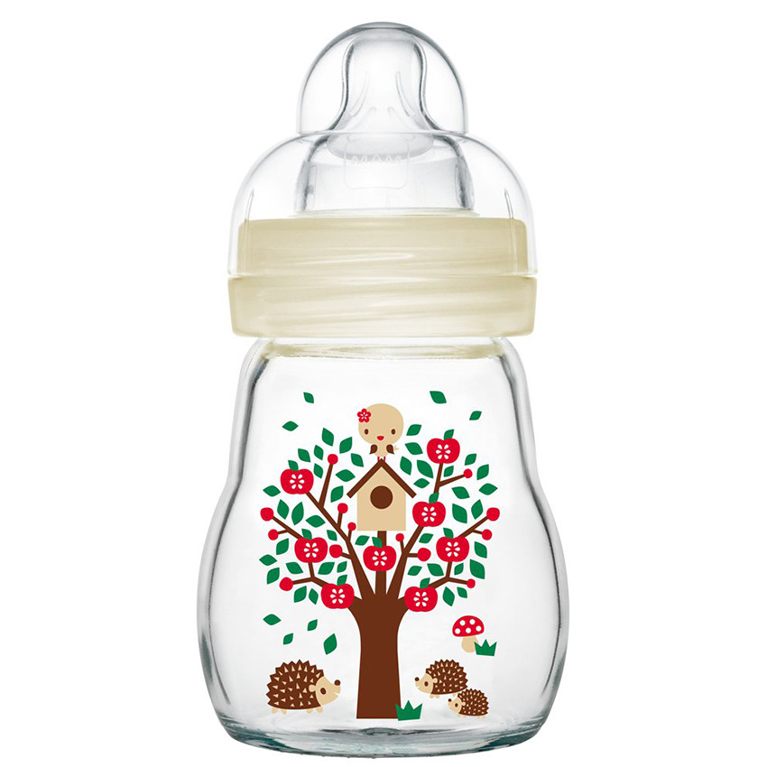 Biberon en verre 170 ml - Beige 