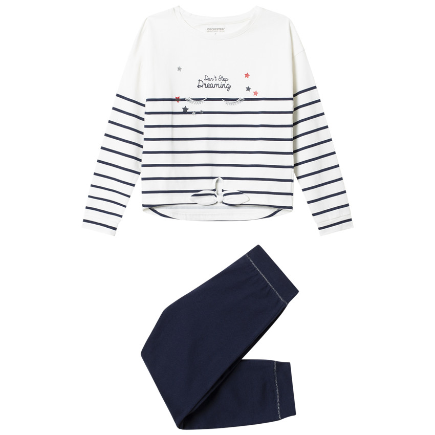 Ensemble esprit marin à yeux brodés et étoiles 
